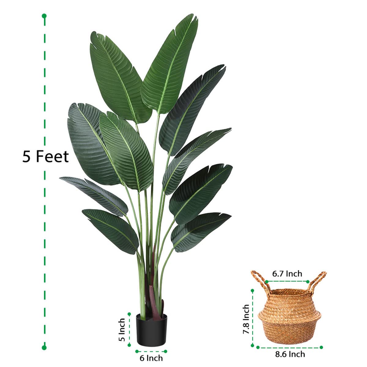 Ferrgoal seagrass basket included adds natural texture to home or office decor.