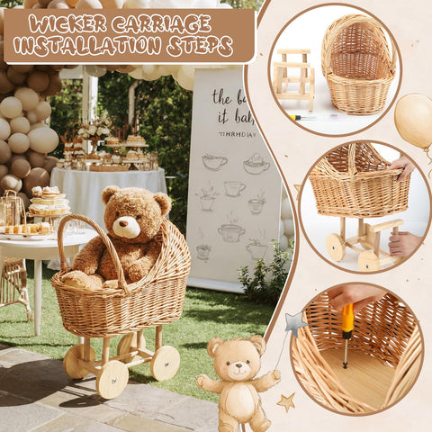Ferrochef Wicker with rustic wood frame offering durable decorative support