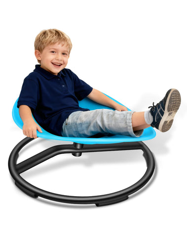 FERUERW spinning chair blue room setup in a play corner