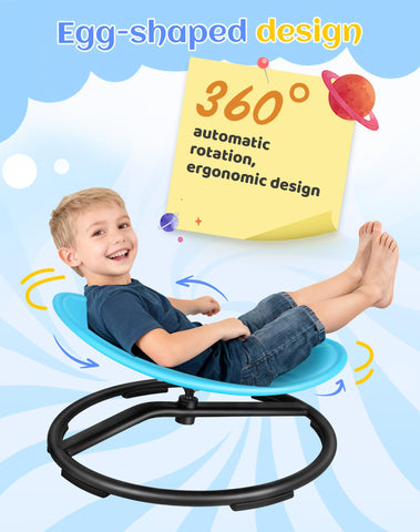 FERUERW spinning chair blue sensory play promotes engagement and exploration