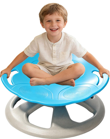 FERUERW spinning chair with handle for sensory play and balance practice.
