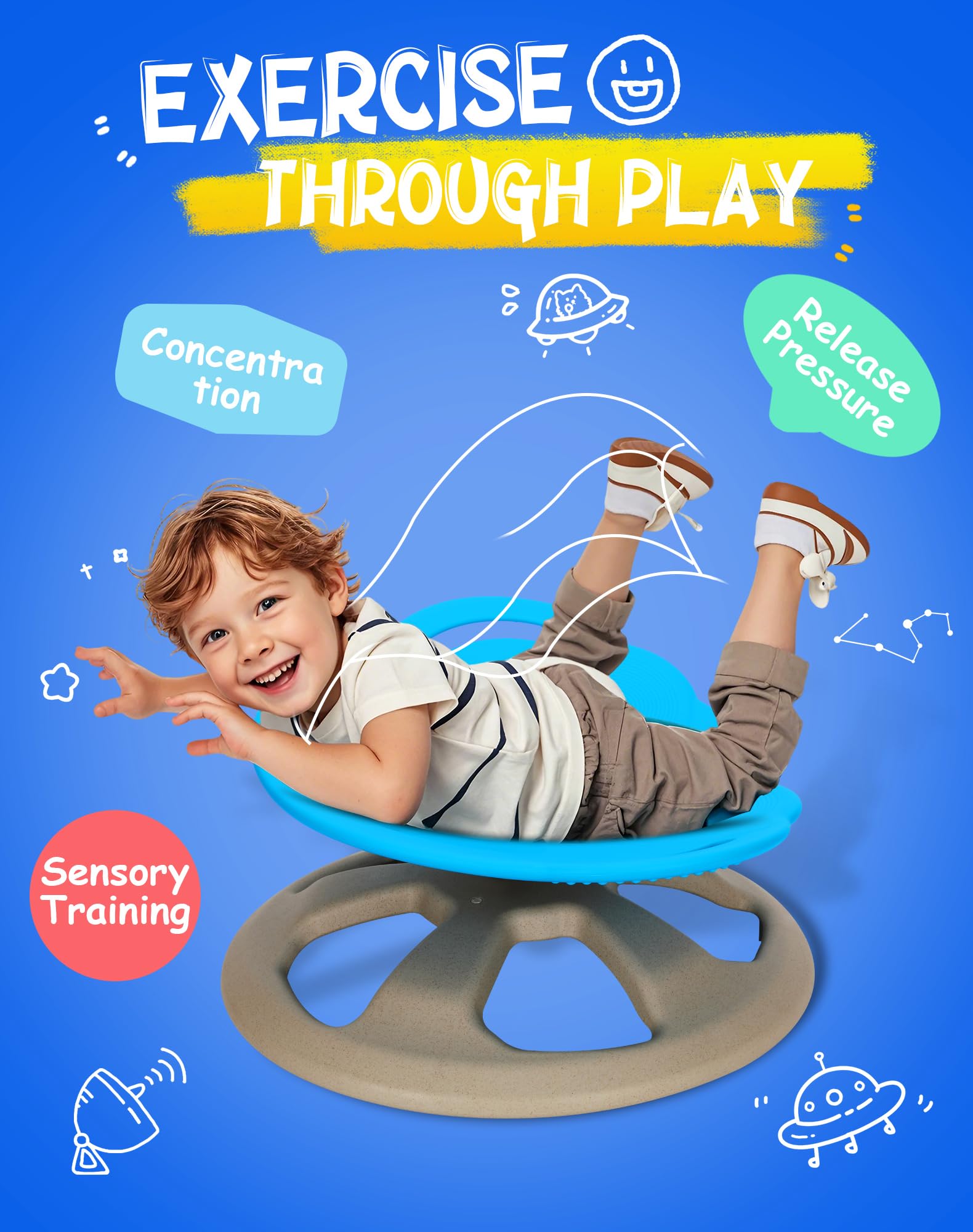 FERUERW chair features a sturdy metal base for stability during use.