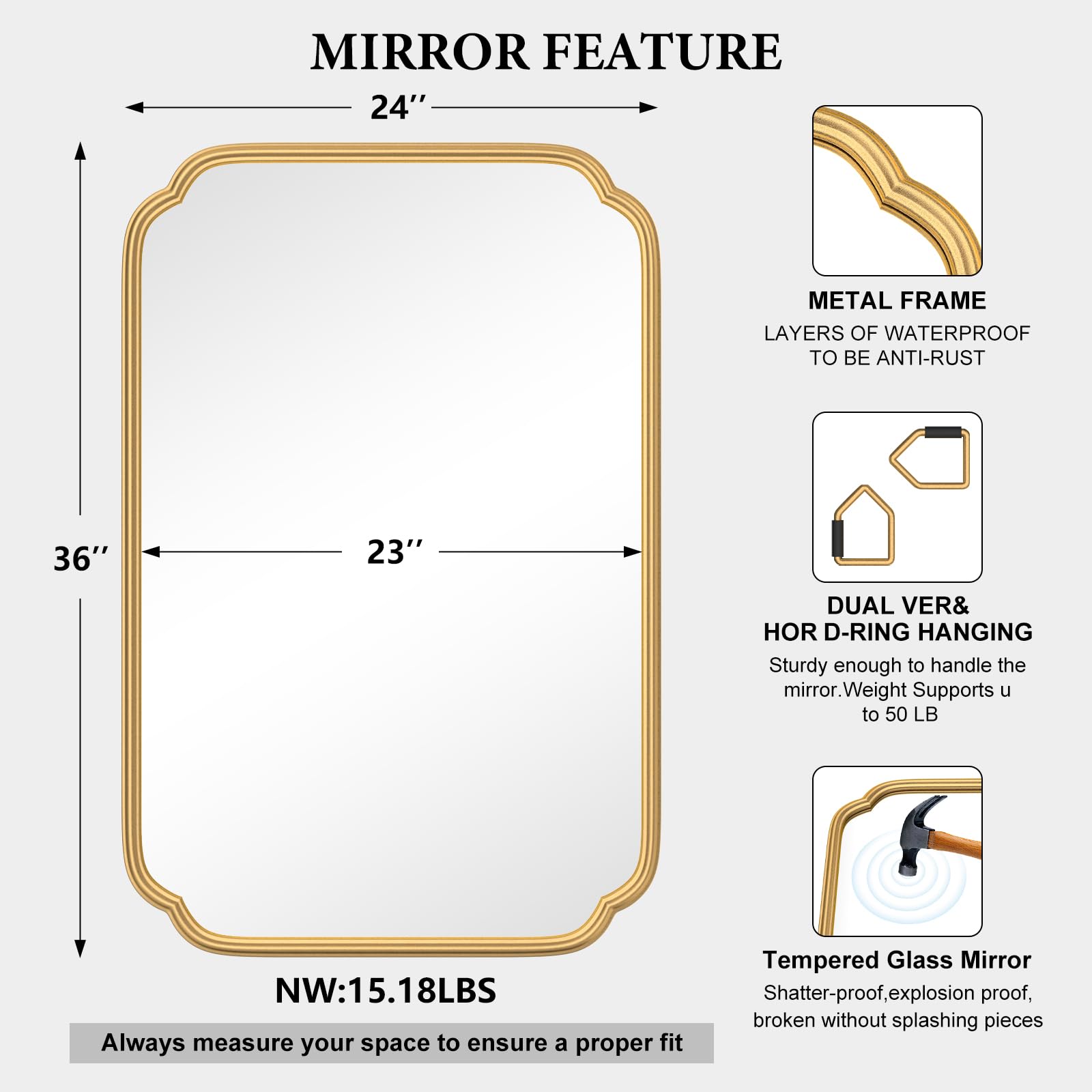 5mm shatterproof glass for crisper reflections and safer use