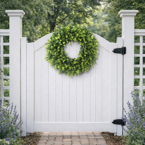 FestalMart wreath on window or mantel adds natural charm to living spaces.