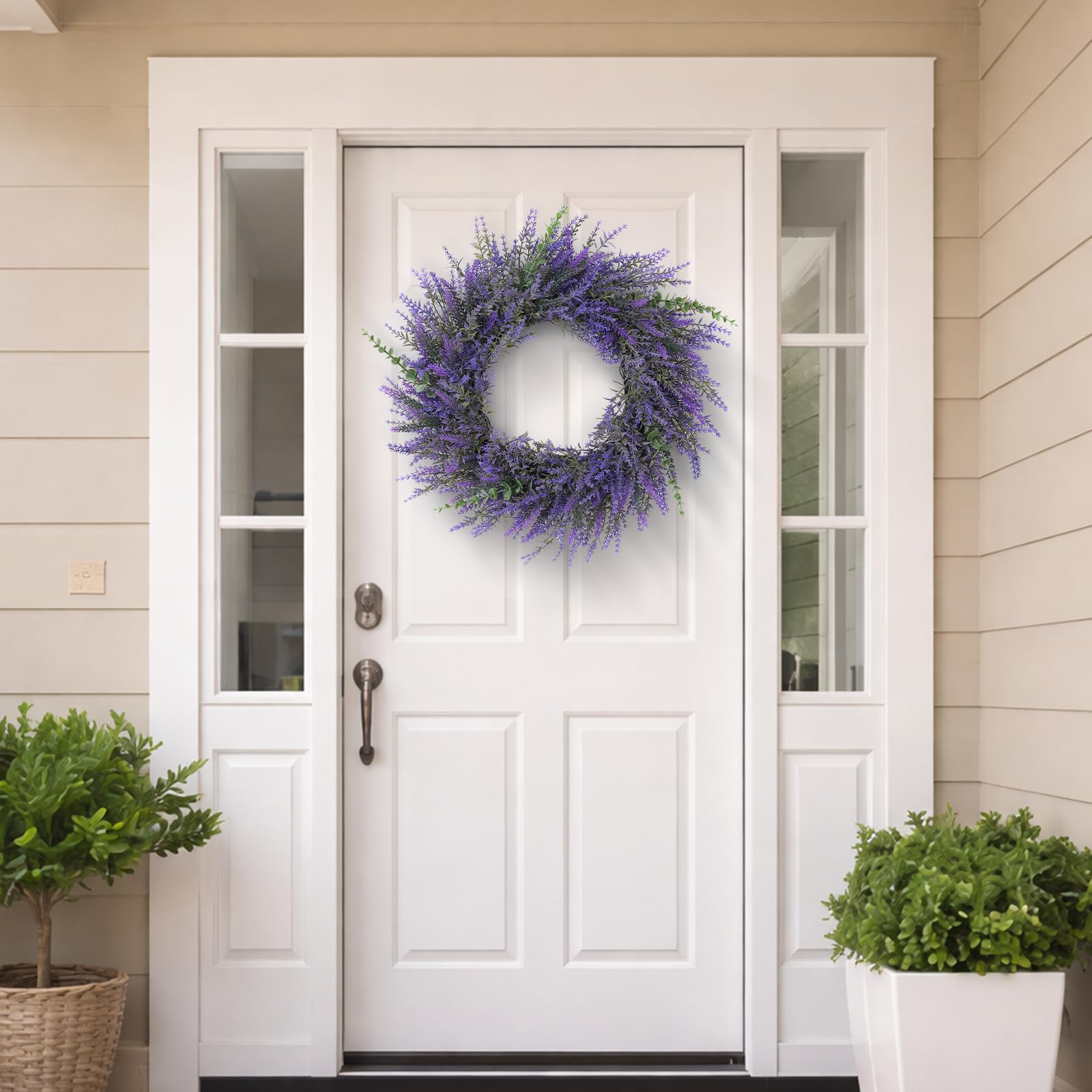 FestalMart large 26-inch wreath makes a bold decorative statement for front doors and entrances.