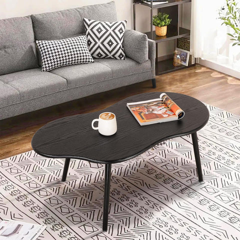FEUFOAM Cloud table side view showing sturdy wood legs for stable support