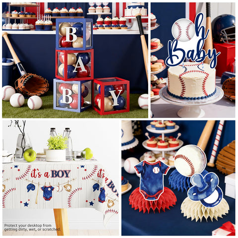 Fexivo baseball cake topper crowns the dessert with style.