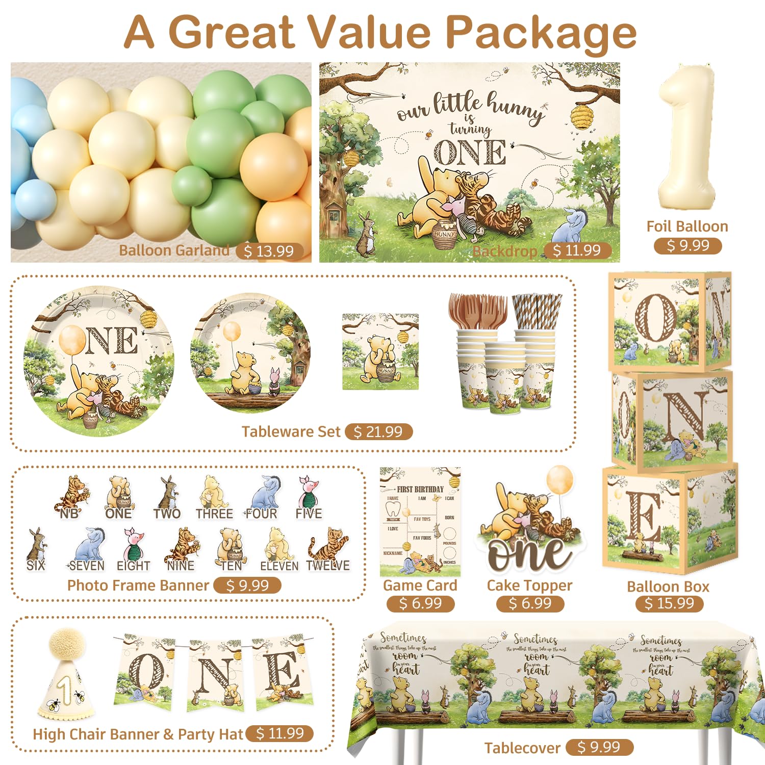 Fexivo Classic Bear backdrop frames cake smash moments with vintage charm