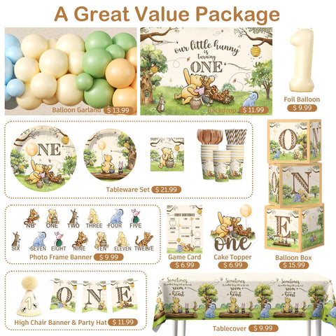 Fexivo Classic Bear backdrop frames cake smash moments with vintage charm