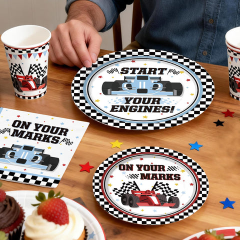 Fexivo foil balloons pack adds shine and celebration to any race-themed display.