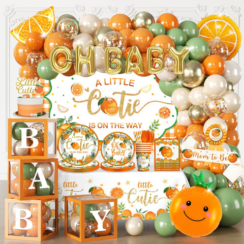 Fexivo little cutie balloon arch for a festive baby shower centerpiece