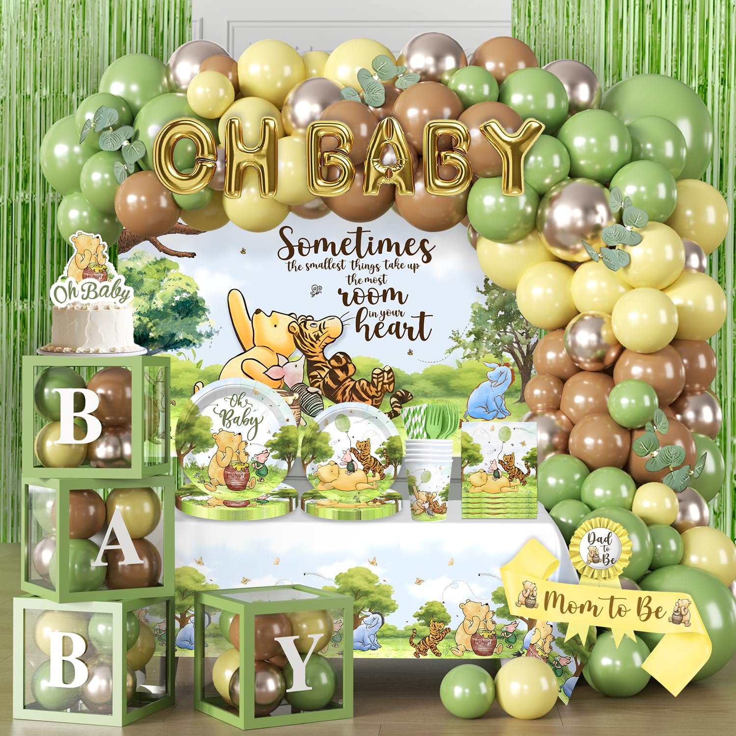 Fexivo oh baby foil balloon creates a festive centerpiece for a baby shower