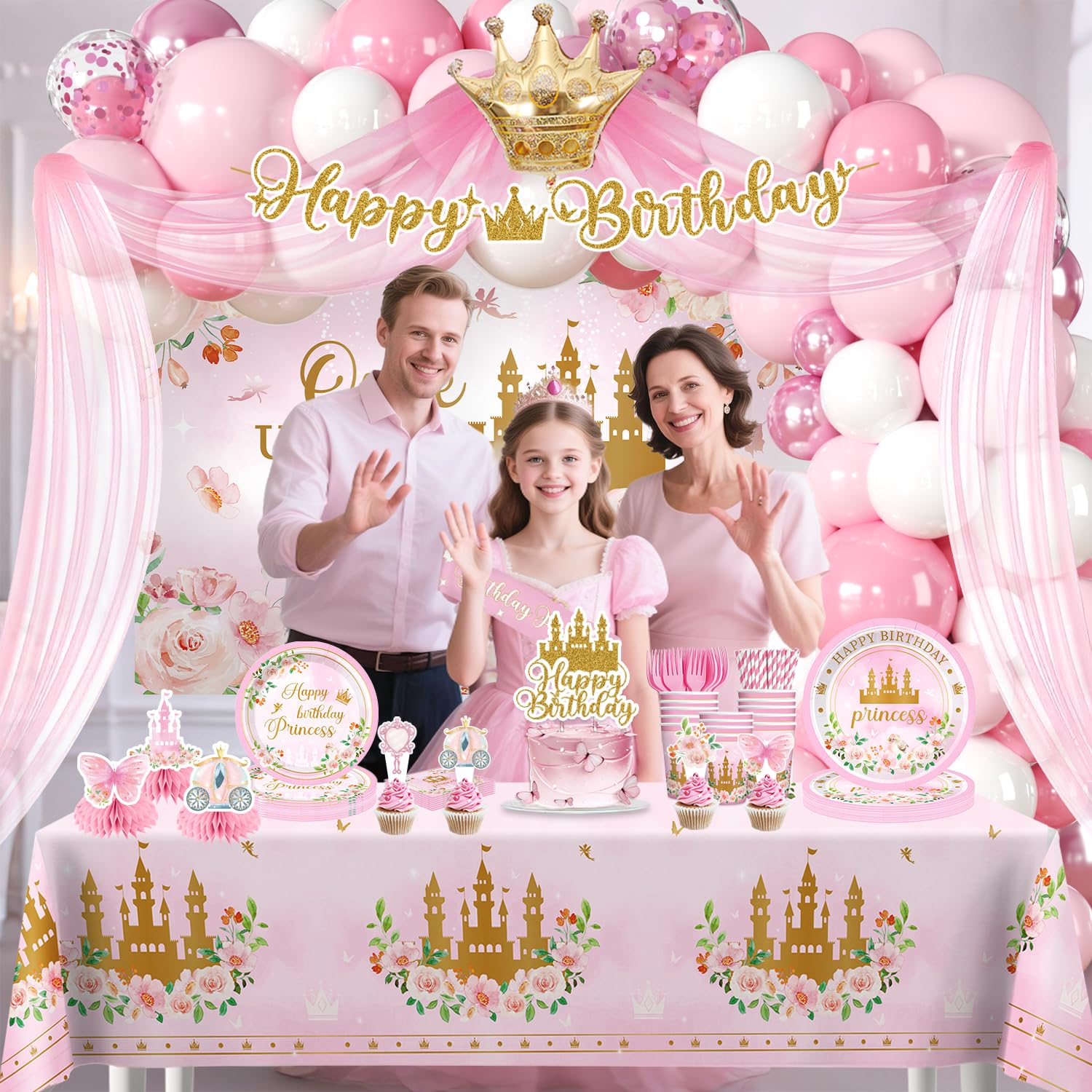 Fexivo princess cupcake toppers decorate treats with theme charm.
