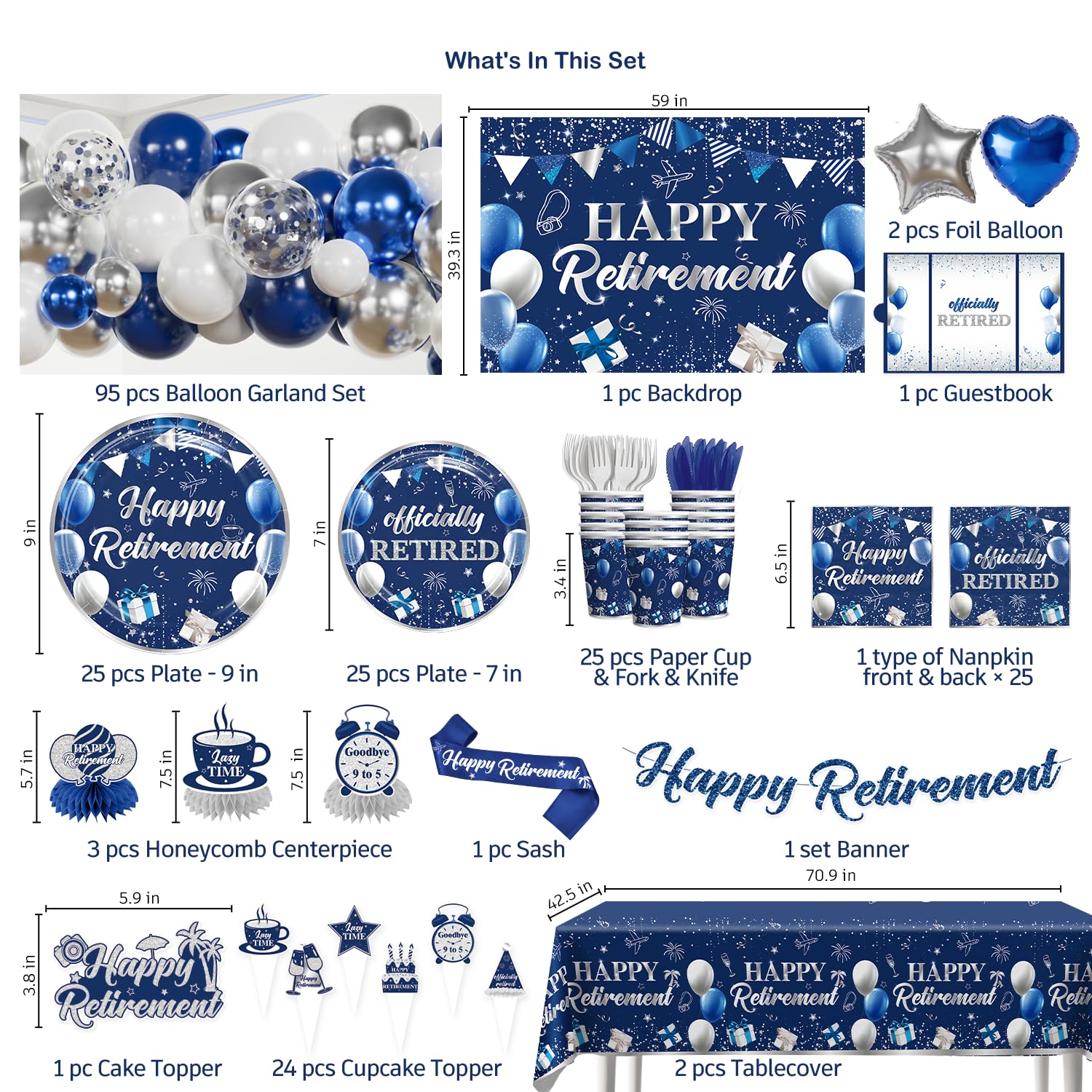 Fexivo retirement backdrop blue-silver creates a focal photo moment.