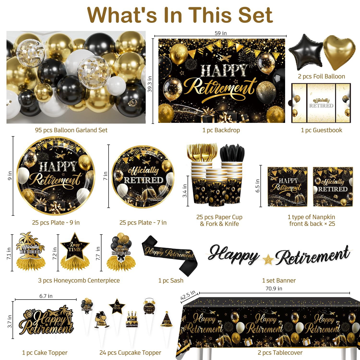 Fexivo retirement cake topper adds a festive focal point to the cake