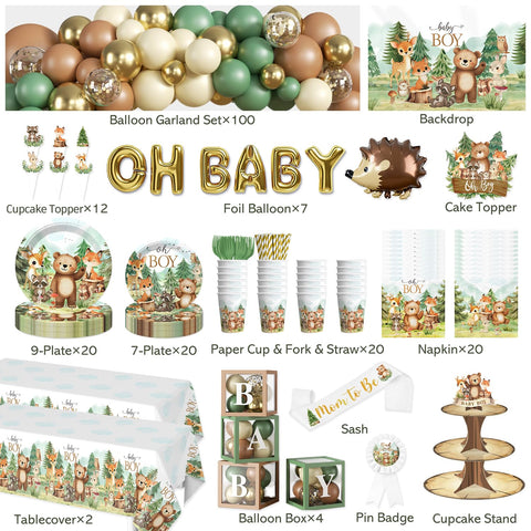 Fexivo woodland napkins add woodland charm with quick disposal