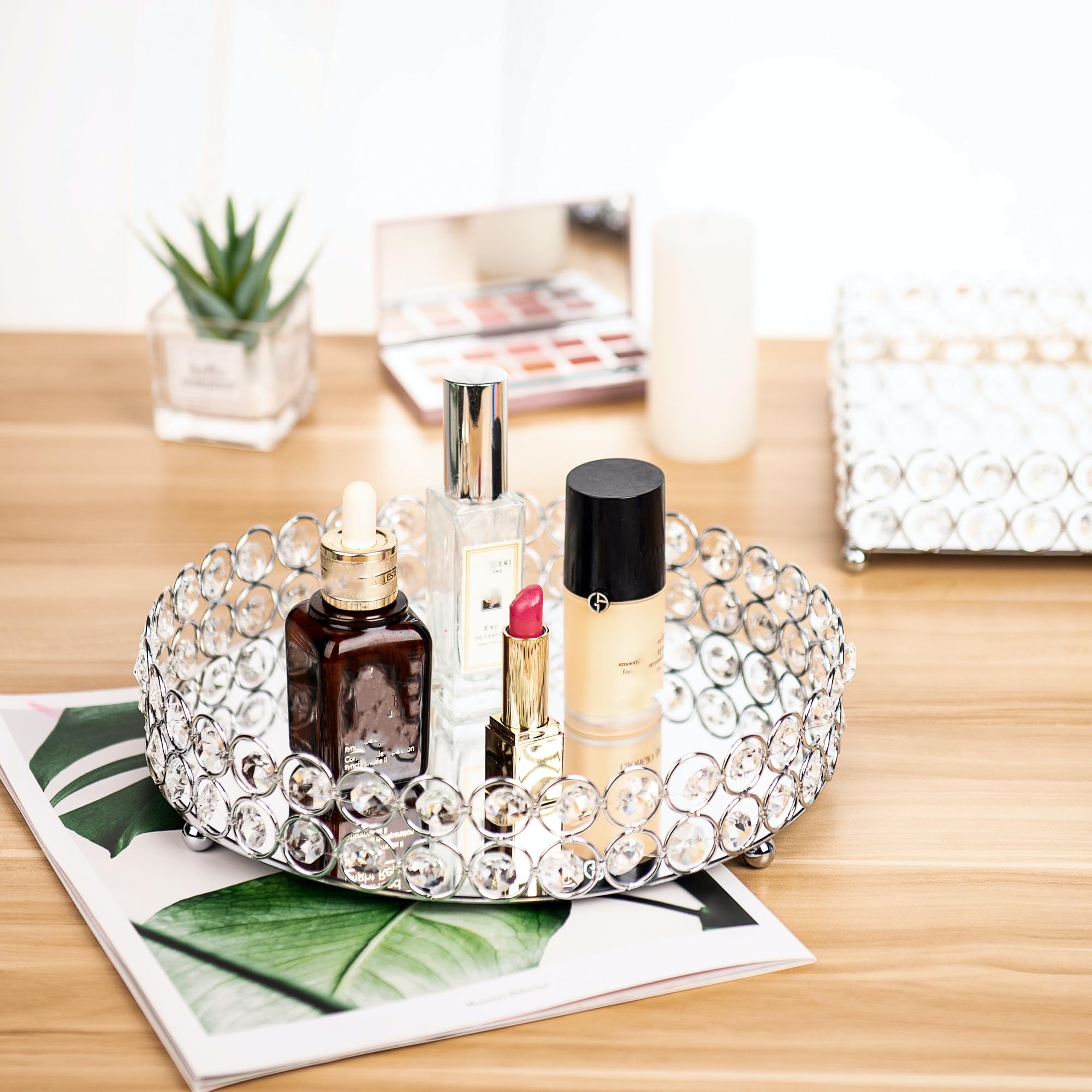 Feyarl crystal tray gift idea birthday or anniversary, refined present