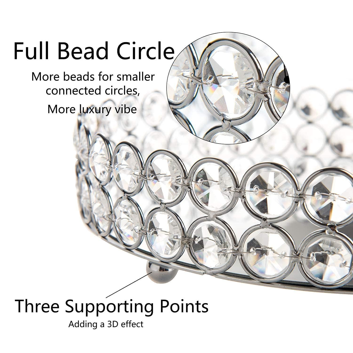 Feyarl crystal tray jewelry organization keeping rings and earrings neatly accessible