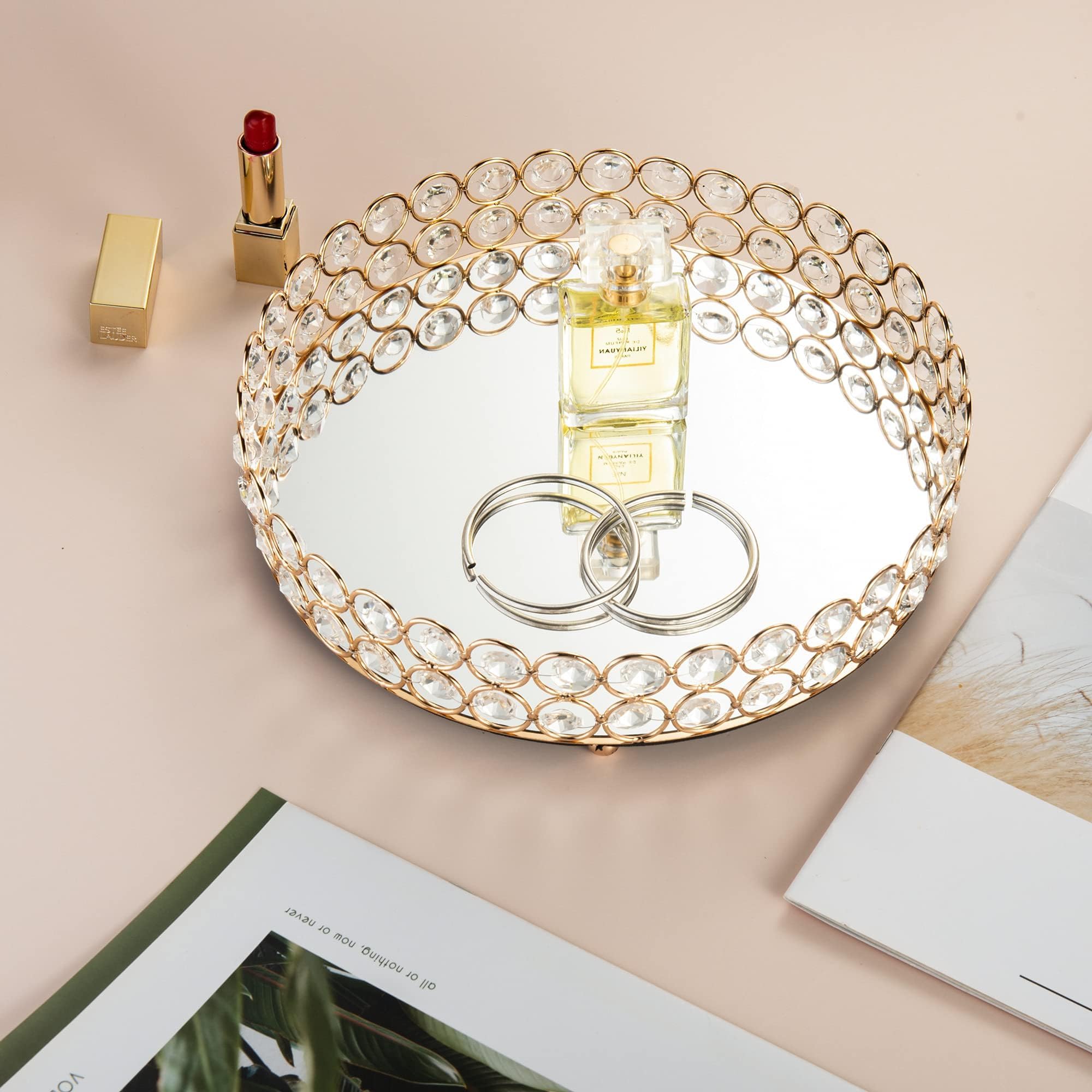 Feyarl crystal tray highlights light reflections and sparkle