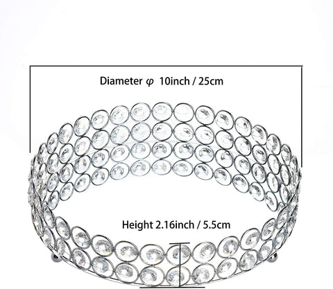 Feyarl crystal tray with mirrored surface closeup showing light-catching sparkle
