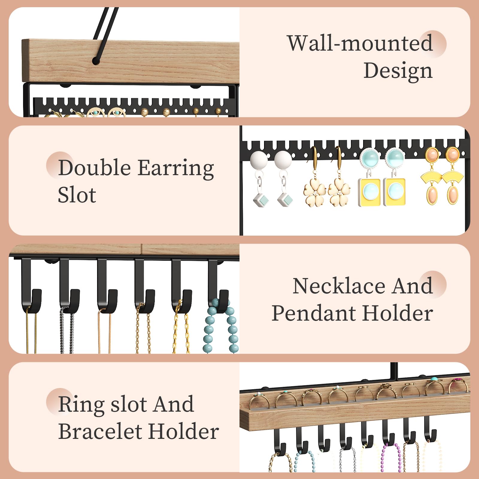 Two mounting options—rope hanging or wall mounting—for quick setup.