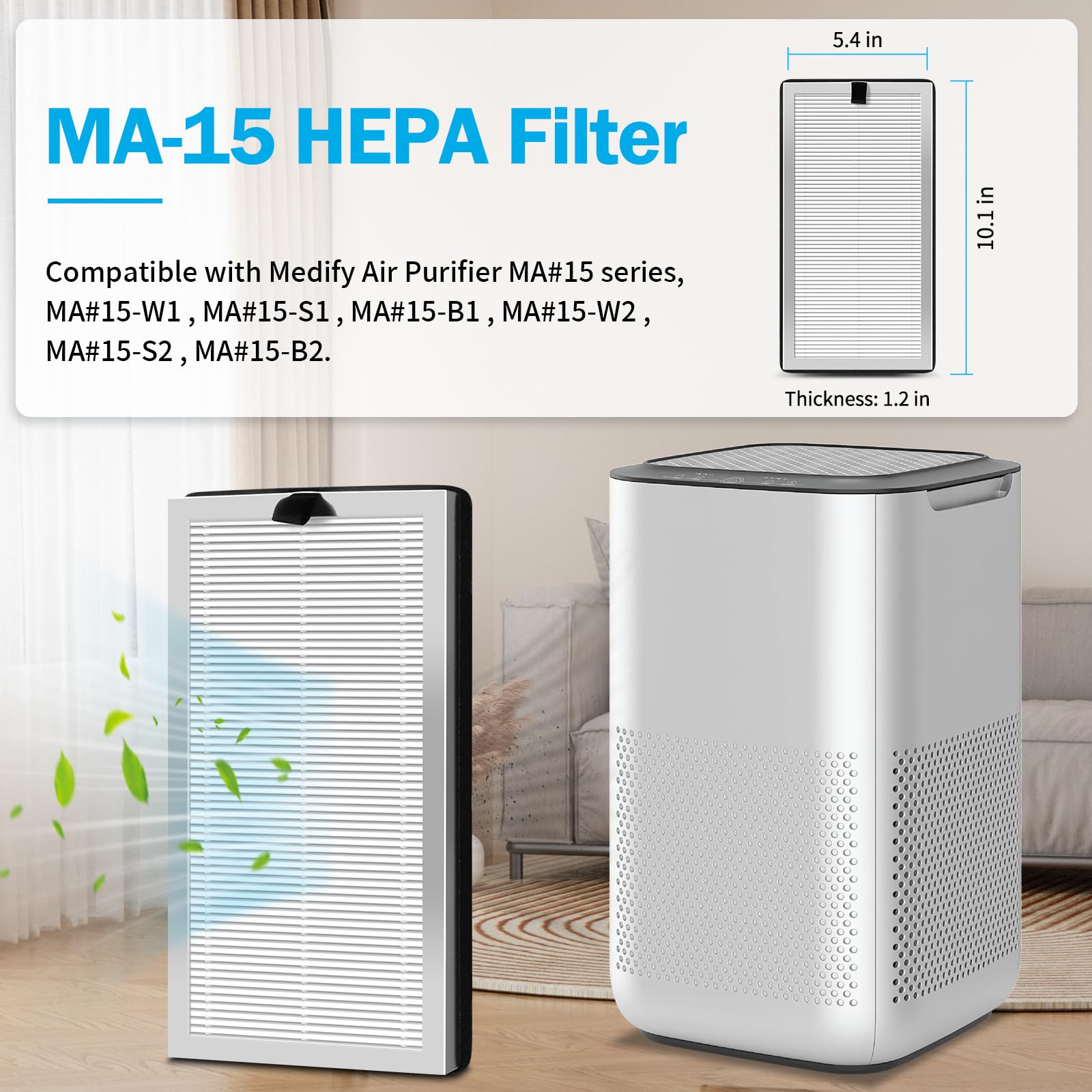 FFAC MA15 true HEPA layer highlights fine particle filtration
