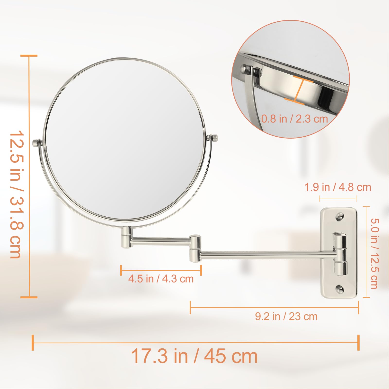 FFowcye extendable arm reaches up to 16 inches for flexible makeup application