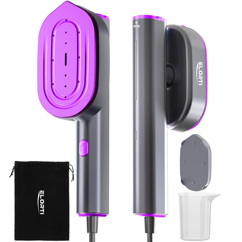 FFQ ELORTI travel steamer with rotating head for vertical ironing