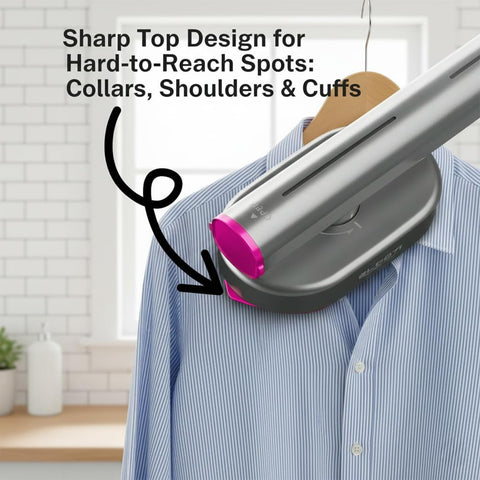 FFQ Travel Steamer heat-up 15s enables fast wrinkle removal on the go.