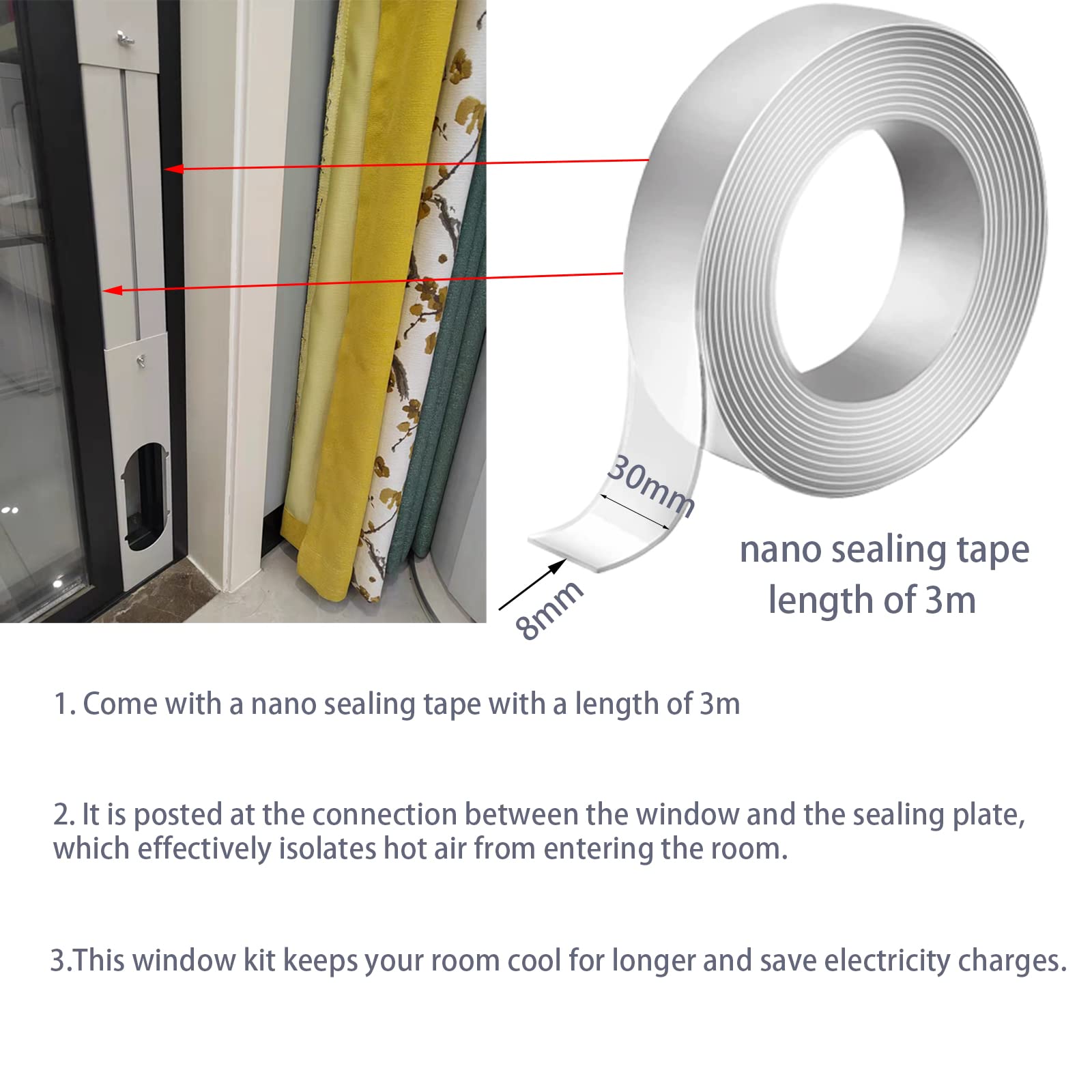 FFXWTSF window kit adjustable length adapts to most windows.