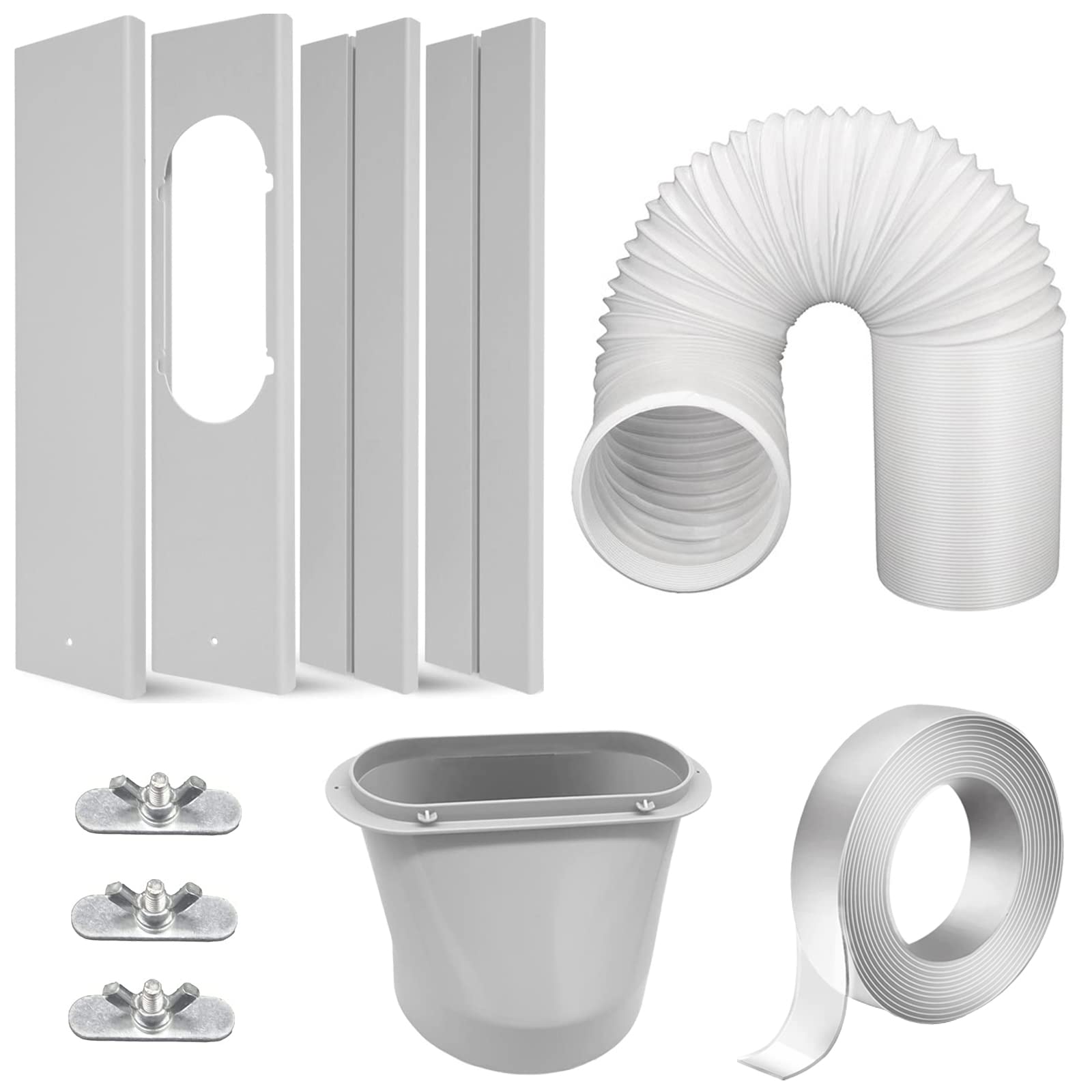 FFXWTSF window kit exhaust hose 15 cm enables efficient heat venting.