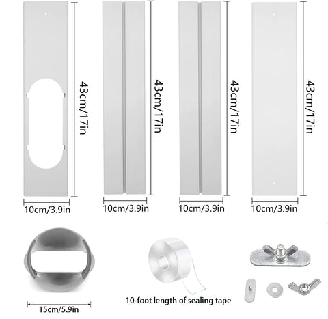 FFXWTSF window kit plates assembly shows sturdy reusable components for tight seals.