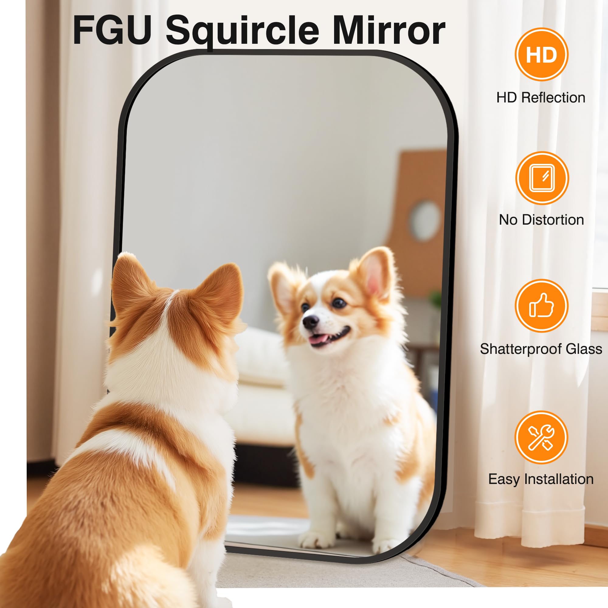 FGU HD true-reflection surface delivers crisp, distortion-free viewing for daily grooming