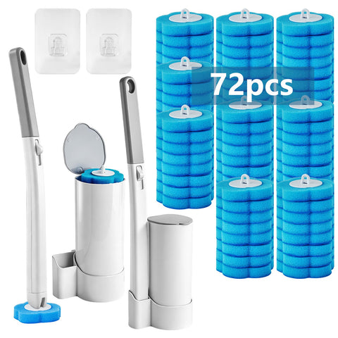 FHQZFHQ disposable toilet brush holder 2-pack for hygienic cleaning.