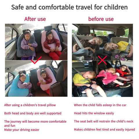 FHSGGP travel pillow safety belt feature secures head support