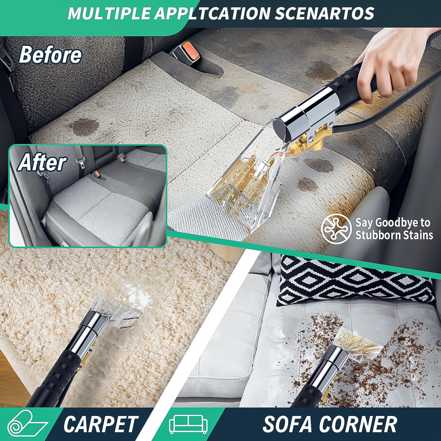Fhyada wide suction port handles larger stains quickly.