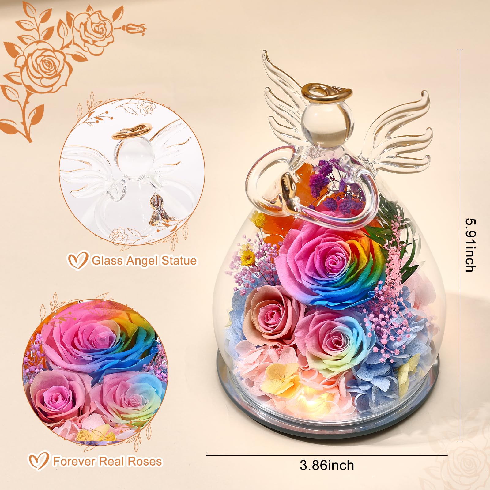 FIACO angel figurine with warm LED lights enhances cozy décor