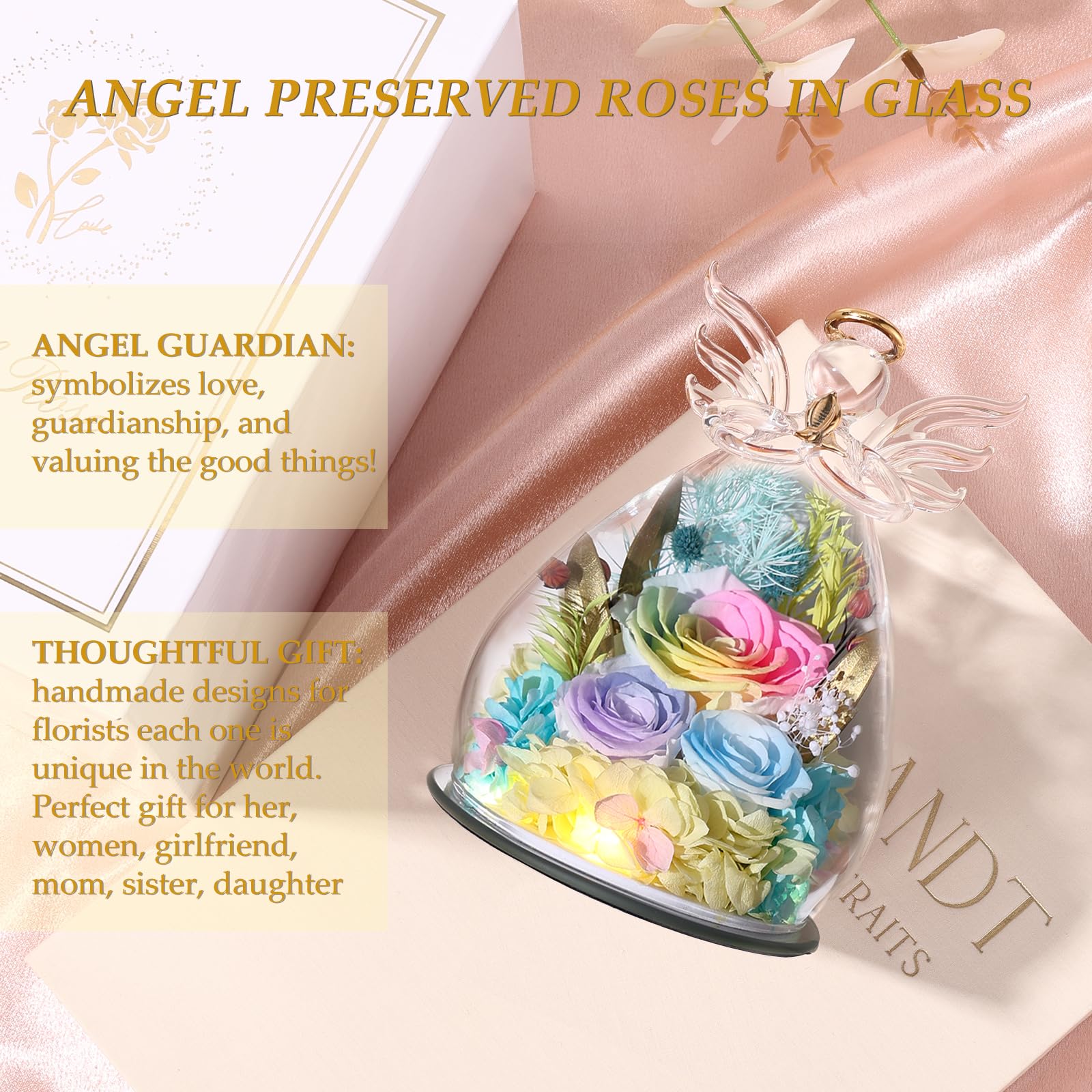 FIACO angel rose gift box presents a ready-to-gift keepsake package.