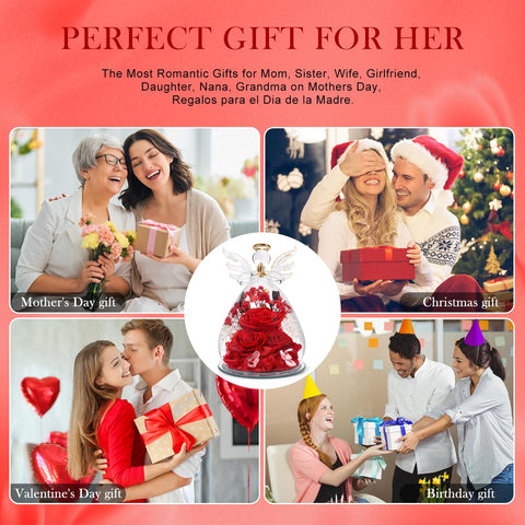 FIACO Rose in glass is a versatile token for Mother's Day, Christmas, or anniversaries.