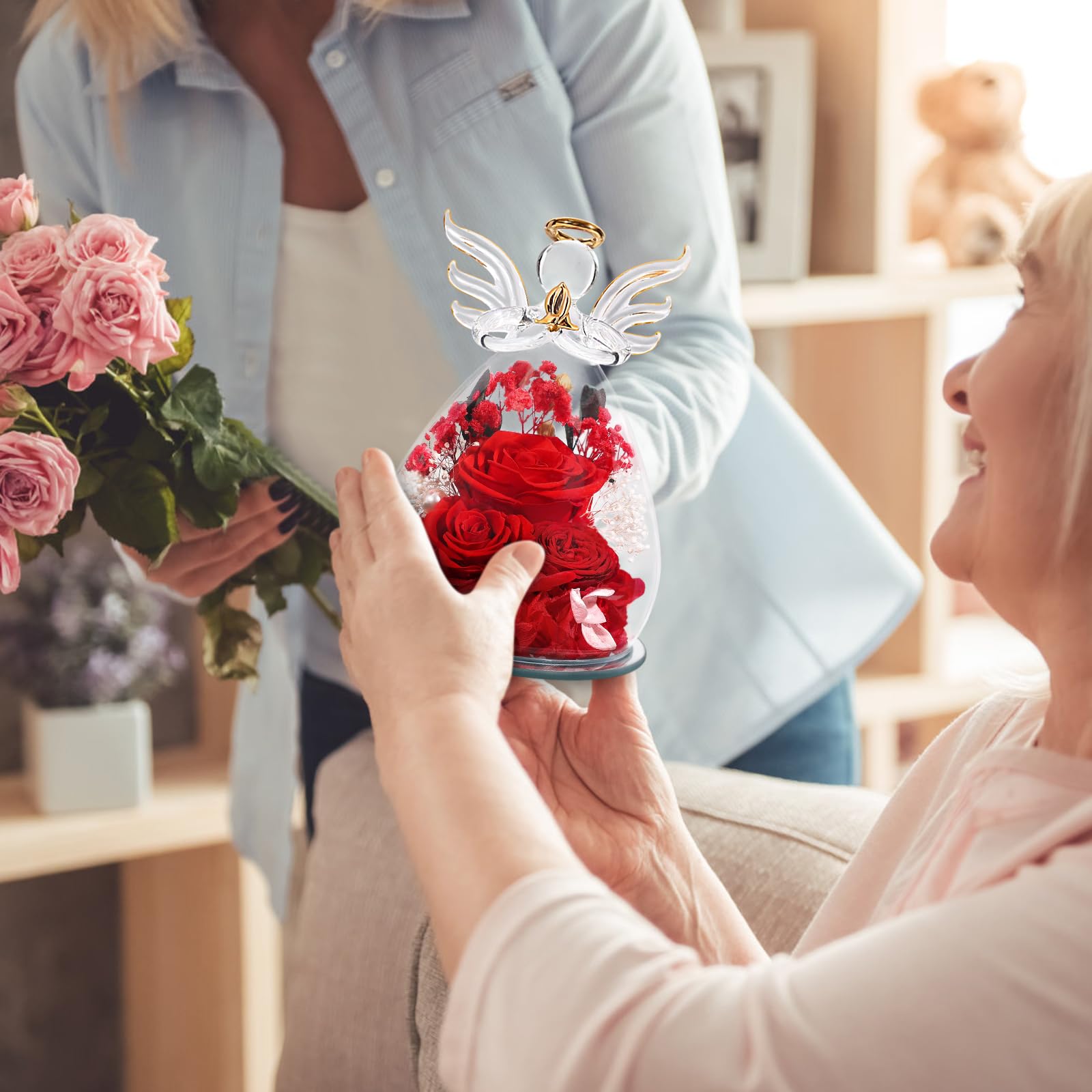 FIACO Get-well angel gift brings gentle comfort in hospital rooms or on desks.