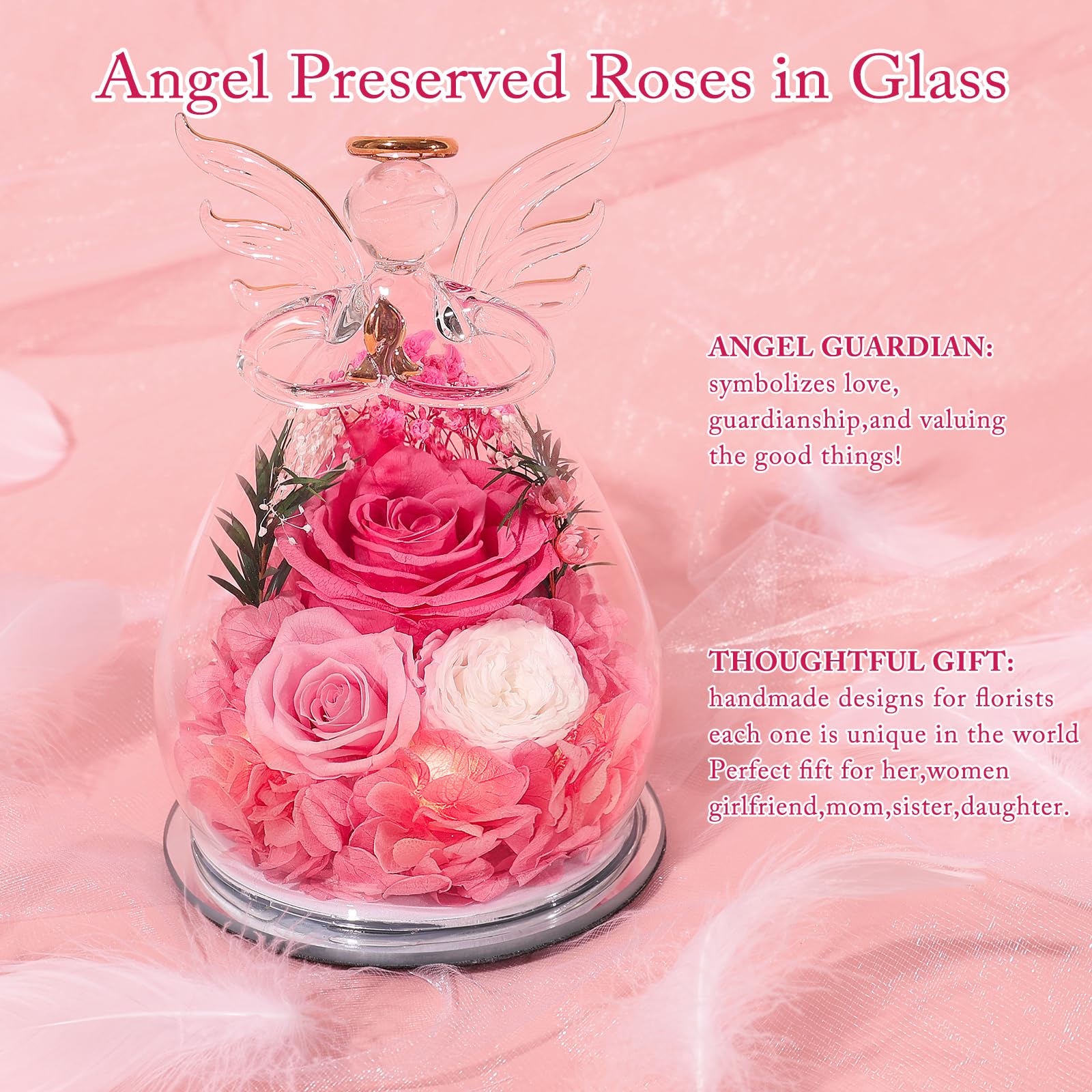 FIACO versatile angel rose gift for Mother's Day or birthdays