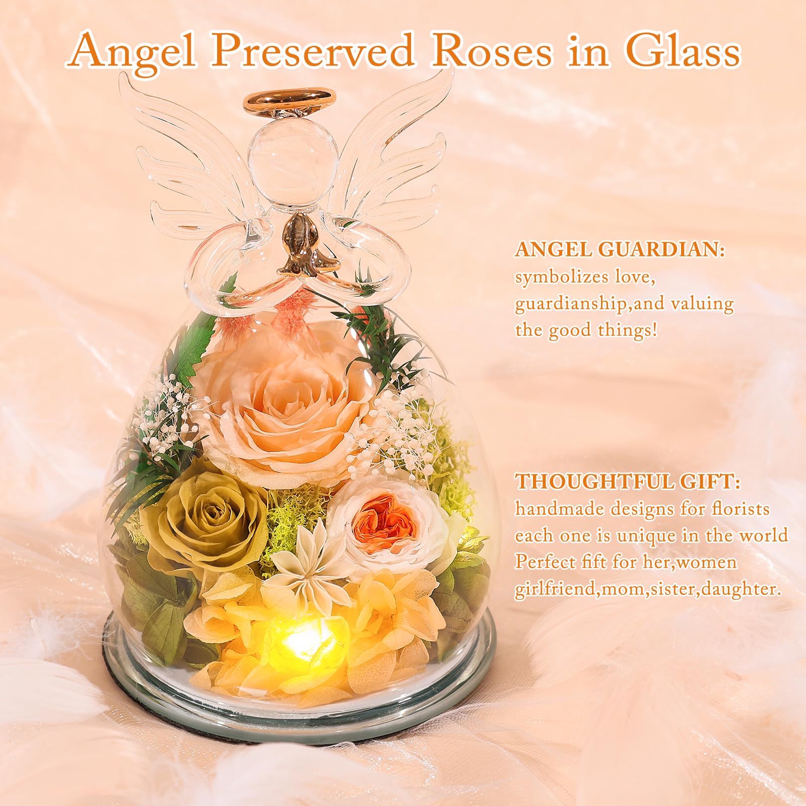 Fiaco Mother's Day angel rose gift box, ready to surprise her