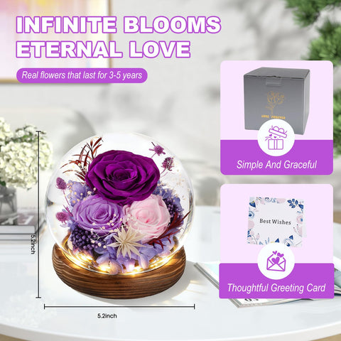 FIACO Mother's Day gift rose dome ready for gifting