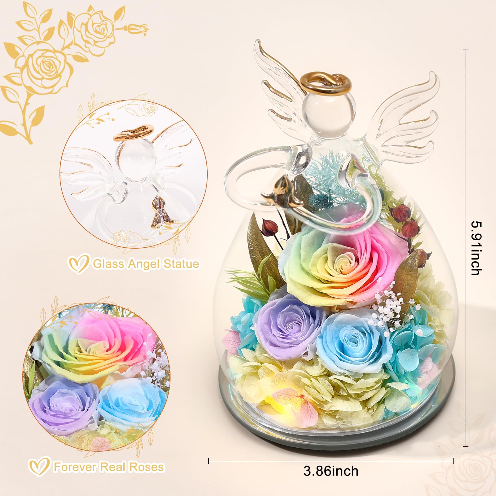 FIACO Mothers Day glass angel figurine enhances cozy home decor.
