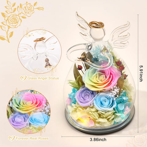 FIACO Mothers Day glass angel figurine enhances cozy home decor.