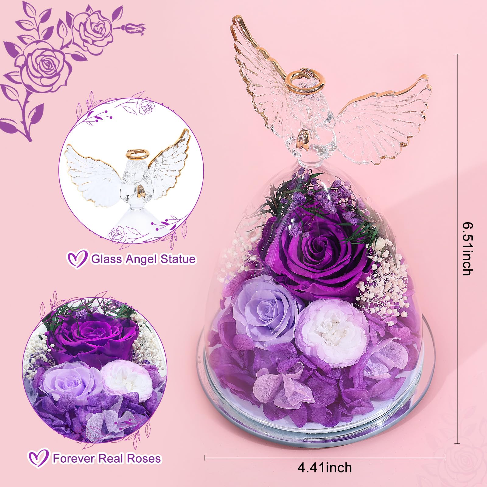 FIACO preserved rose in complete gift box set