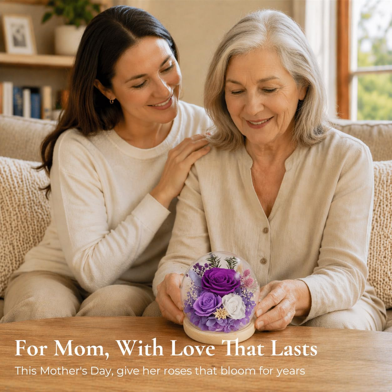 FIACO preserved-rose gift box delivers a timeless keepsake for mom.