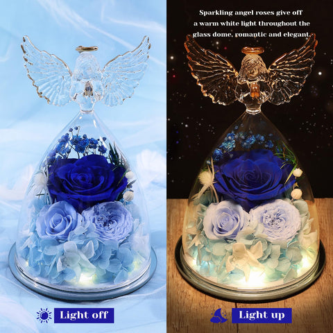 Fiaco three preserved roses create a lush, lasting centerpiece.