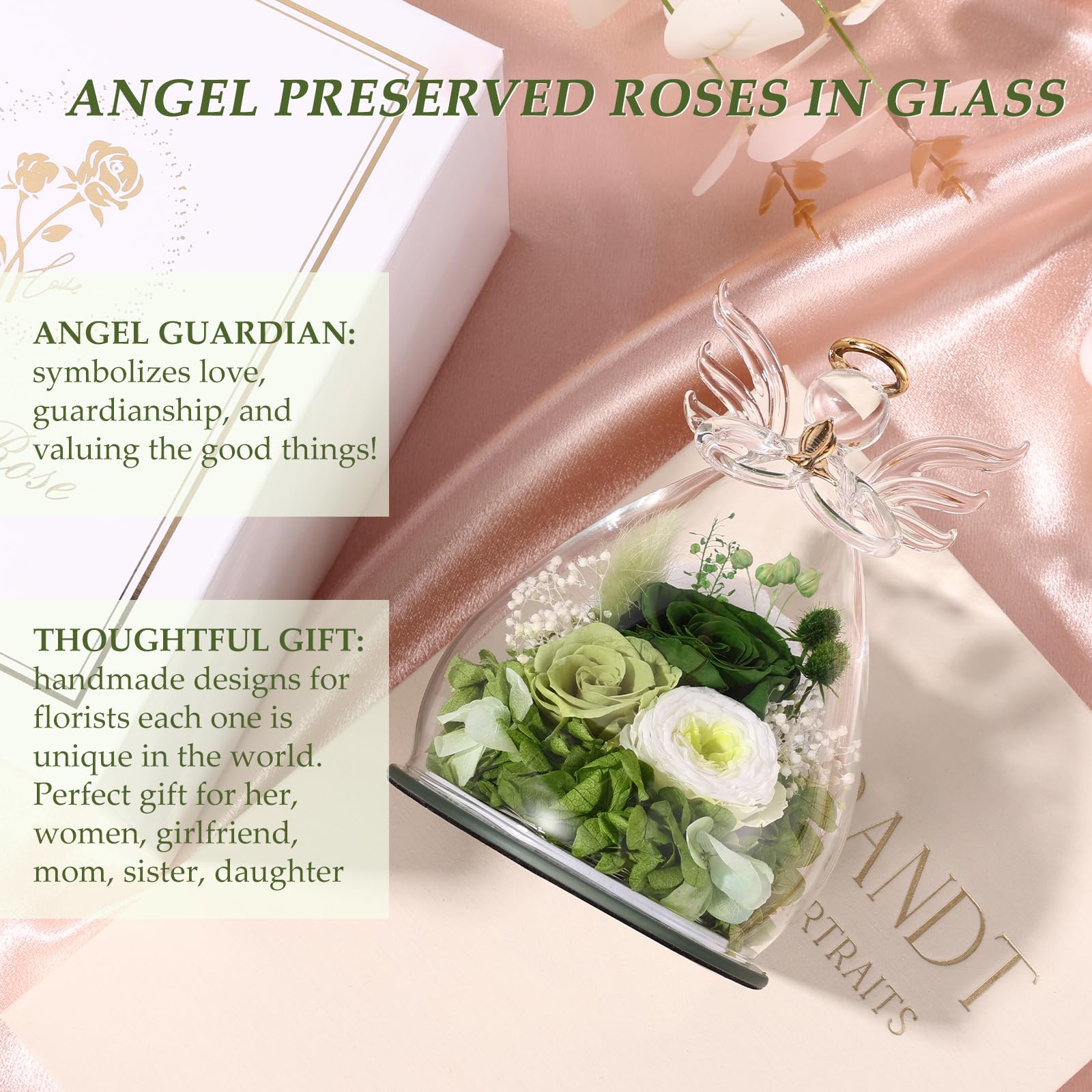 FIACO versatile rose angel gift suitable for mom sister or grandma