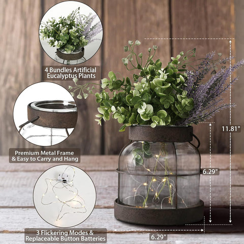 FIAHOSEY faux greenery and lavender branches for year-round beauty.